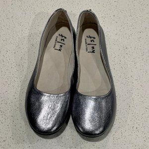 French Sole NY Sloop Metallic Ballet Sz 10
